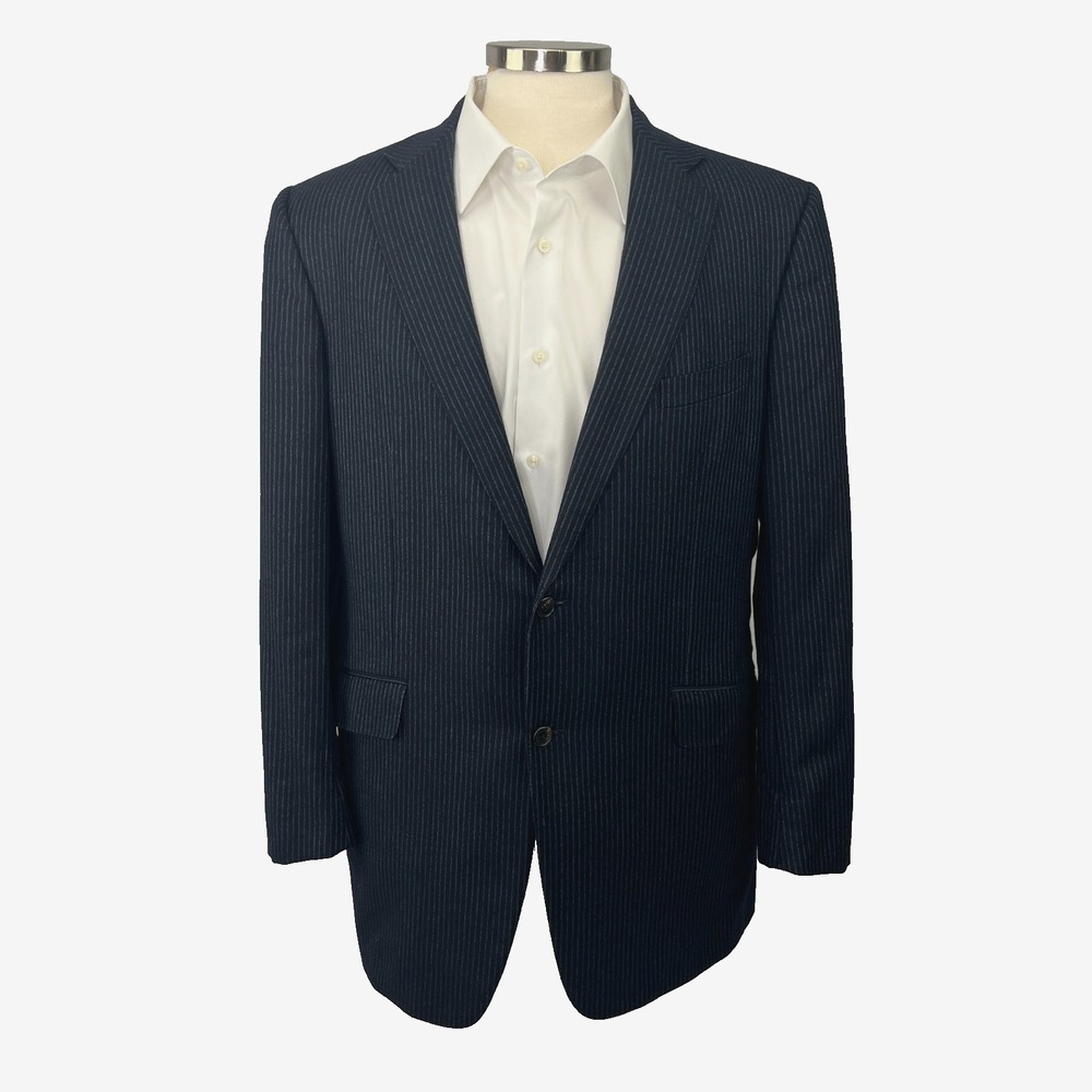 Dunhill Blazer Wool Cashmere Stripe Jacket IT 56L US 46L Italy